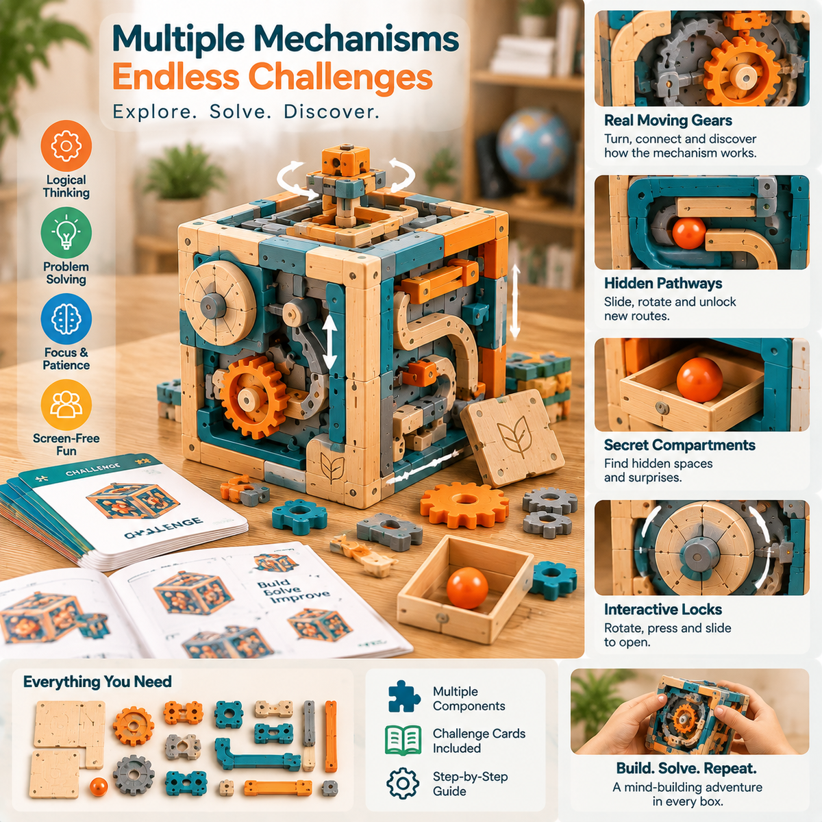 Sprigvolt Kinetic Puzzle Box