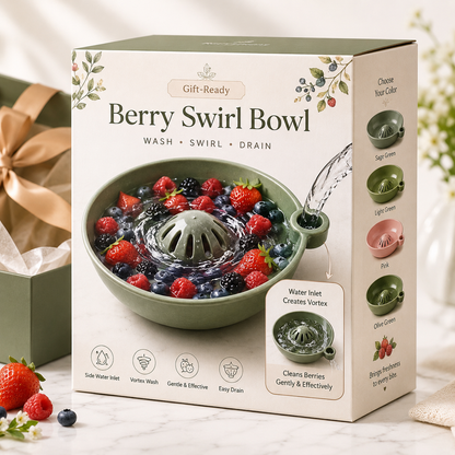 Self-Spinning Fruit & Vegetable Washing Bowl - No More Hand Scrubbing, Gentle Vortex