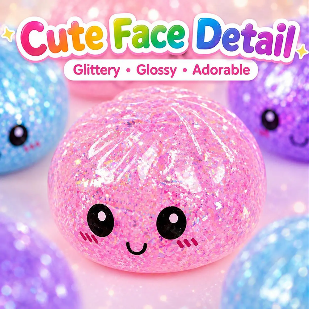 🌈 Sparkling Halloween Ghost Squeeze Toy | Soft Stress-Relief Toy | Portable Hand-Held Stress Reliever