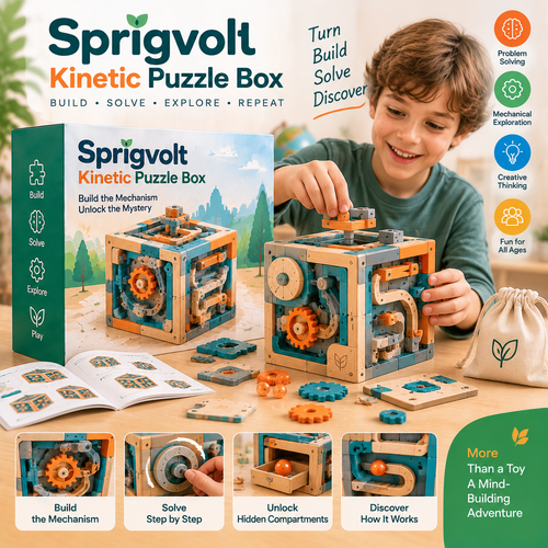 Sprigvolt Kinetic Puzzle Box