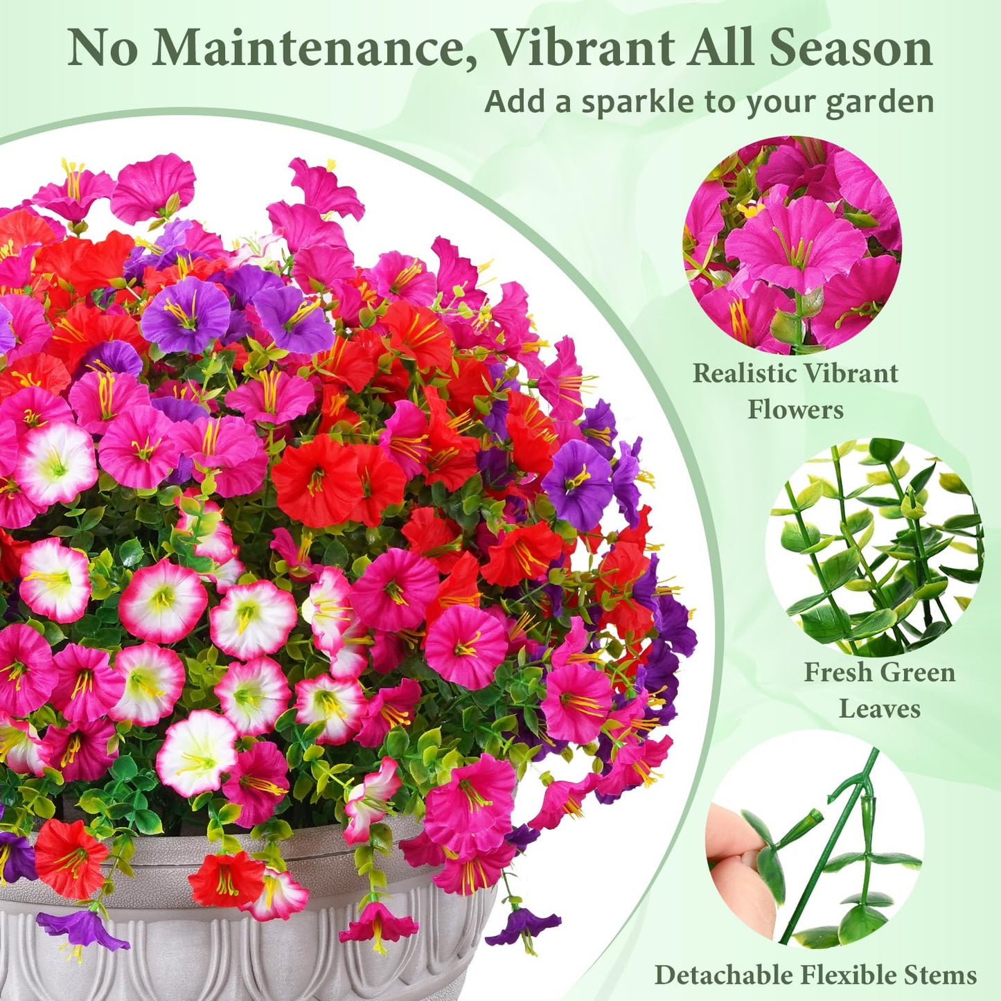 💥Last Day 60% OFF💥UV Resistant Artificial Petunias Flowers