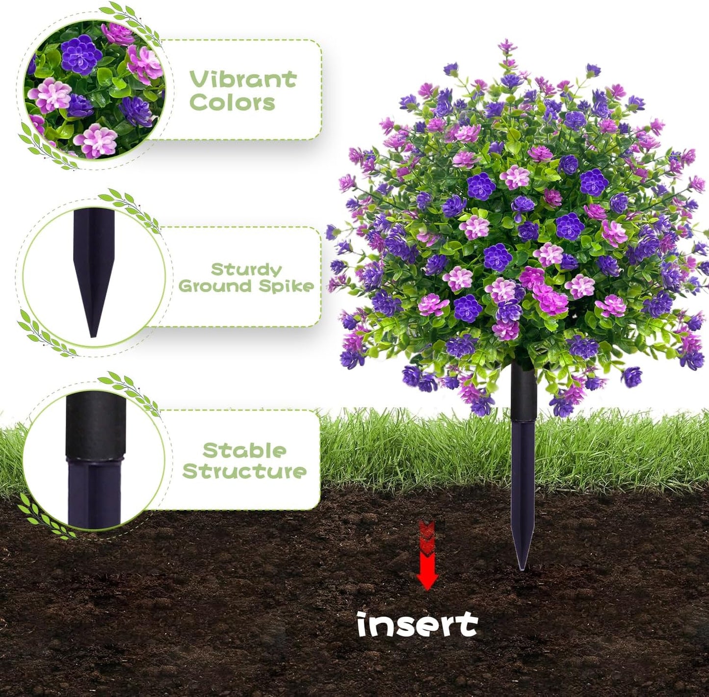 🌱🌱artificial potted trees with ground stake