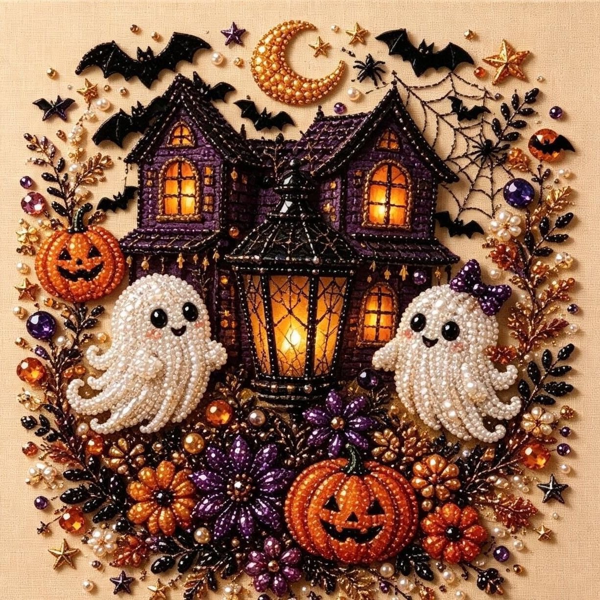 🔥 Last Day 49% OFF – 👻✨ Halloween Pearl Art DIY Kit – Turn Tiny Pearls into Spooky-Cute Magic (📦Buy 2 Free Shipping)